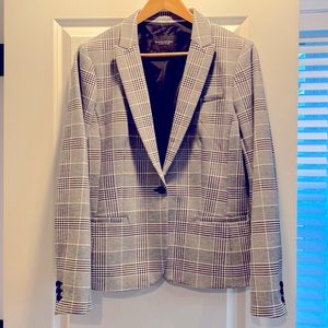 Banana Republic Classic Blazer - Black & White Plaid